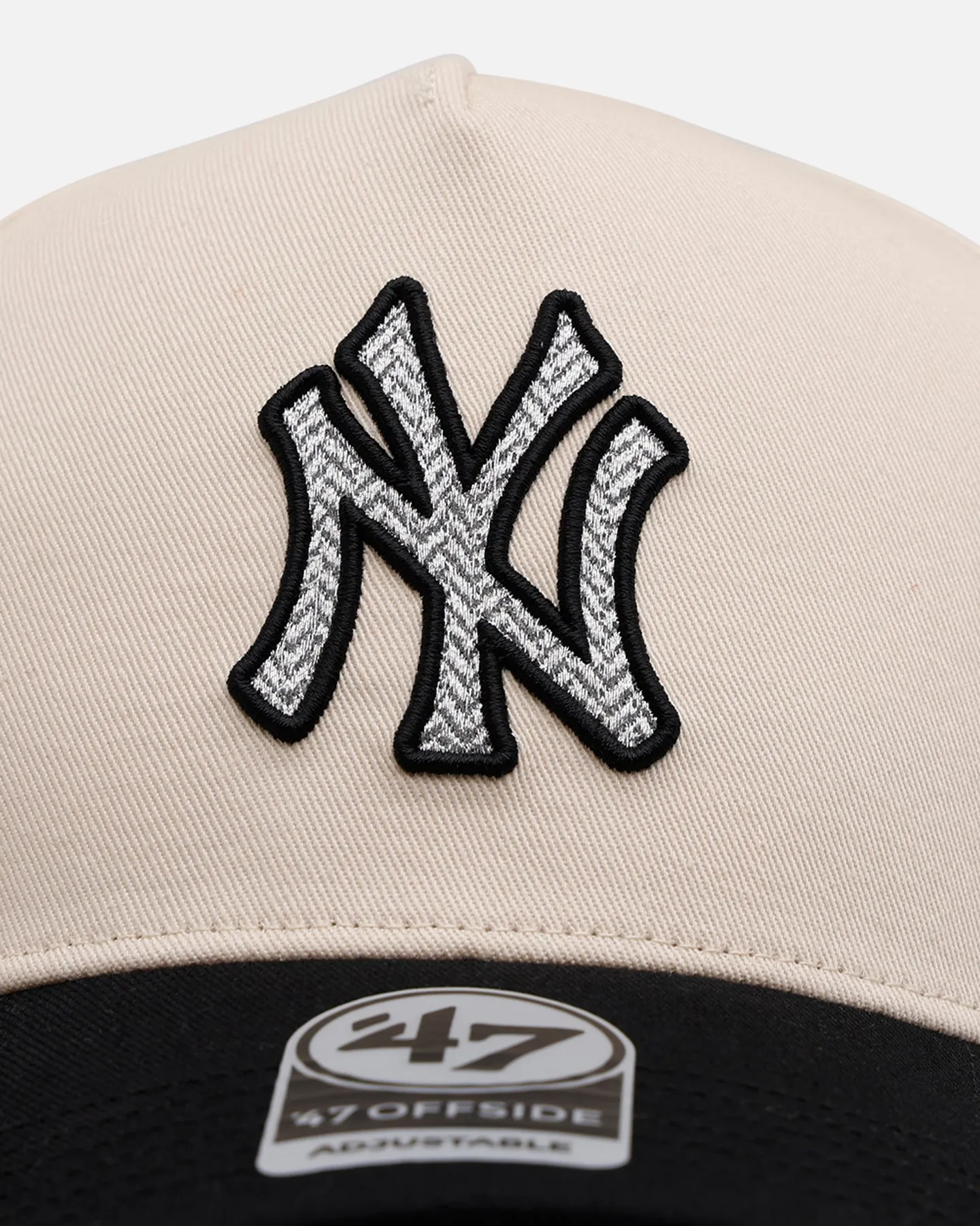47 Brand New York Yankees 'Herringbone' 47 Offside Snapback Natural/Black
