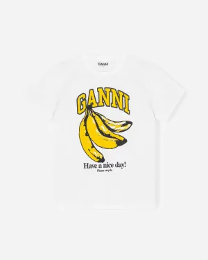 Basic Jersey Banana Relaxed T-shirt - Bright White