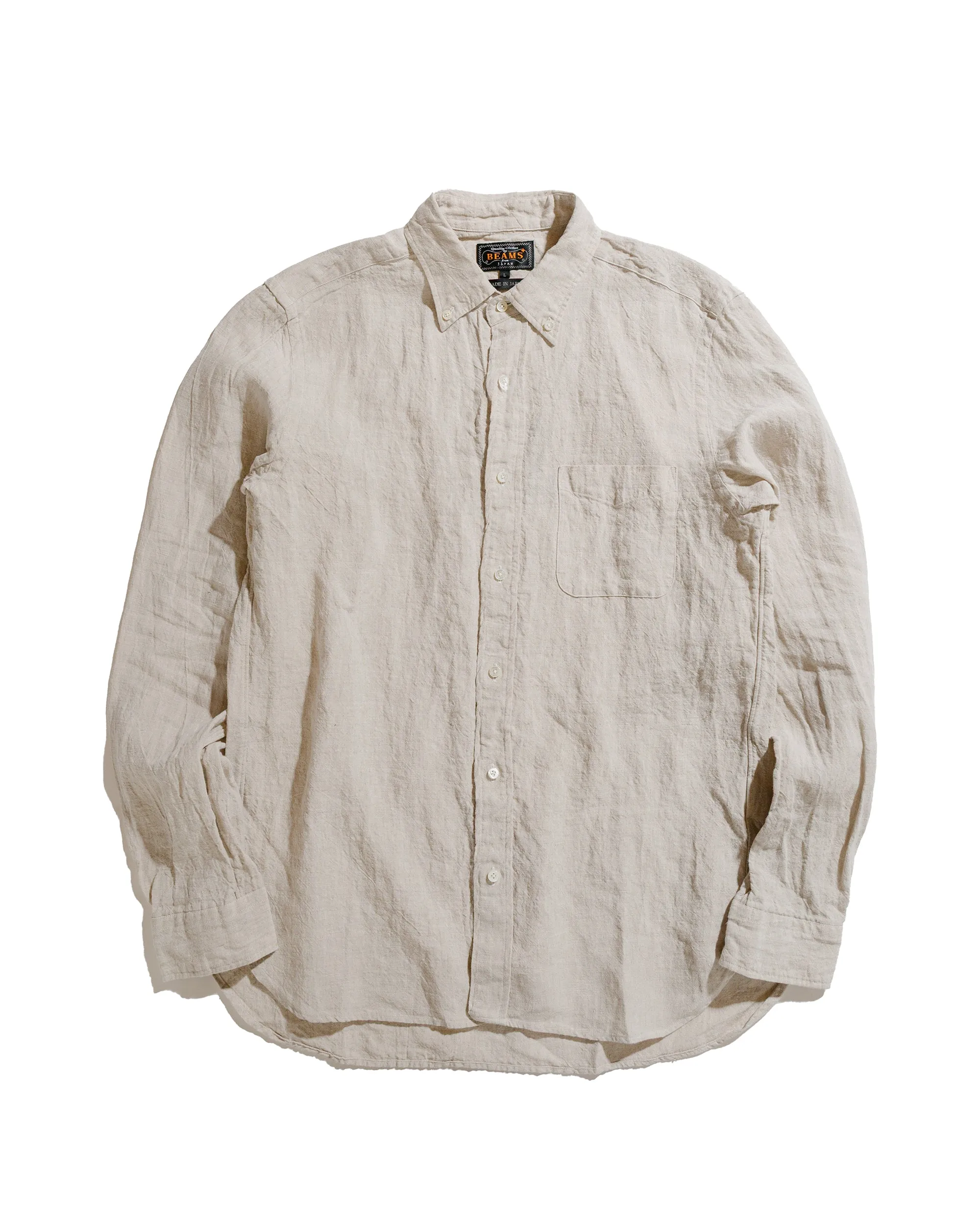 Beams Plus B.D. 1/40 Linen Chambray Natural