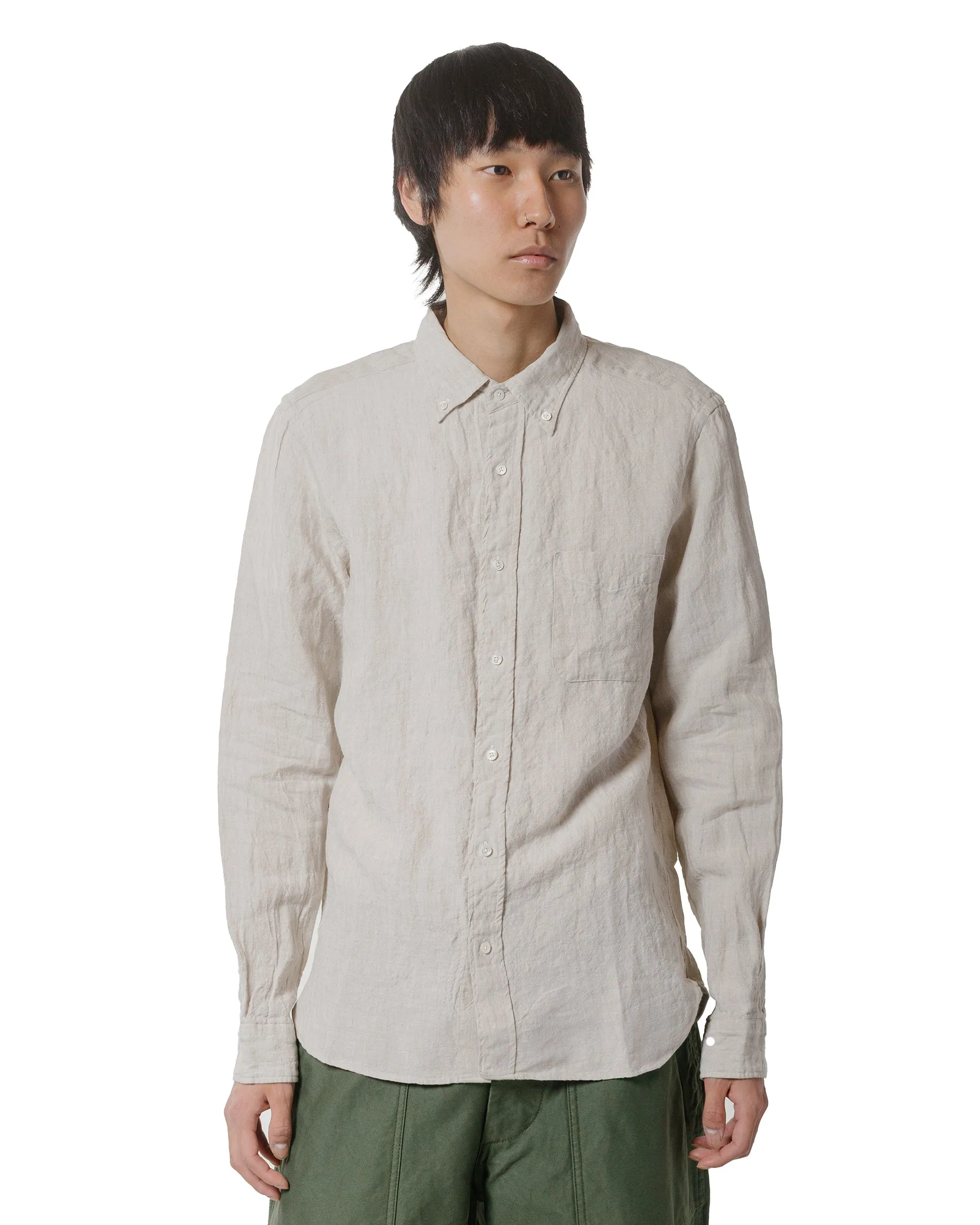 Beams Plus B.D. 1/40 Linen Chambray Natural
