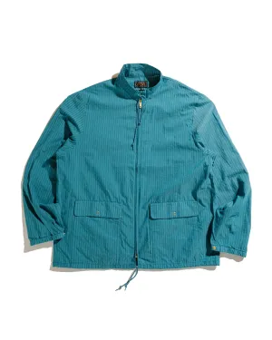 Beams Plus Swing Jacket Bumpy Stripe Blue