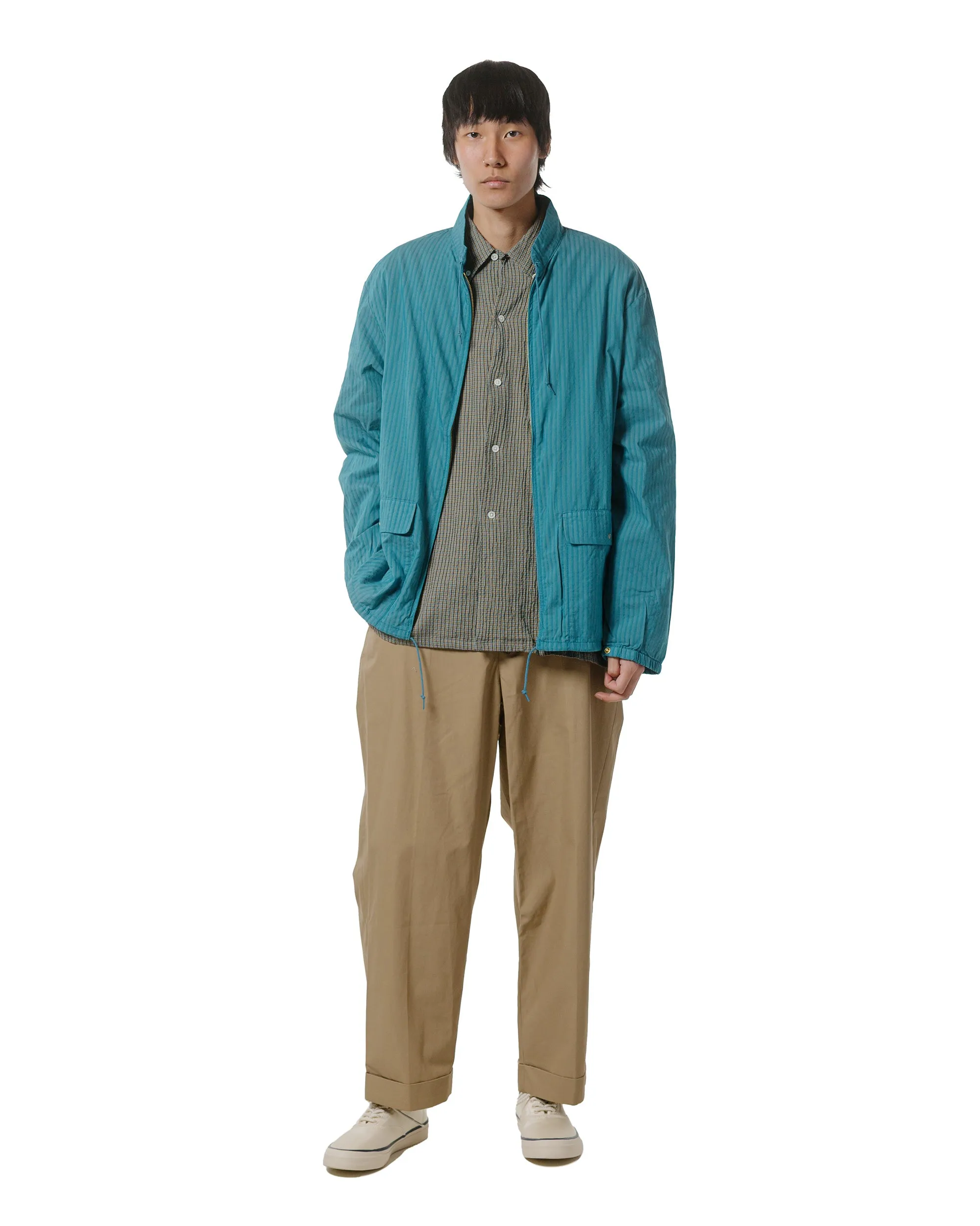 Beams Plus Swing Jacket Bumpy Stripe Blue