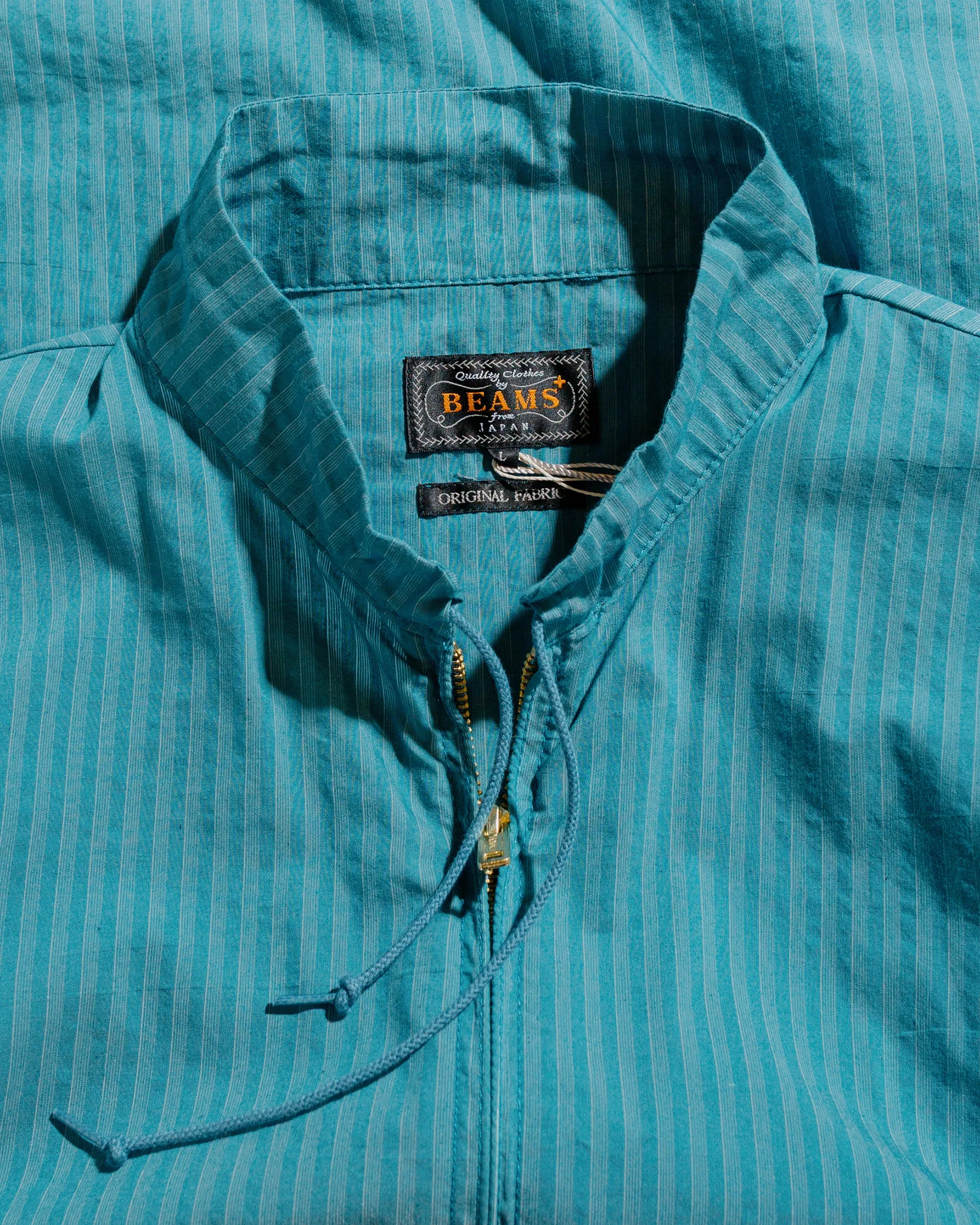 Beams Plus Swing Jacket Bumpy Stripe Blue