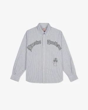 Brain Dead - Brooks Brothers California Men's Embroidered Stripe Oxford Shirt - (Blue)