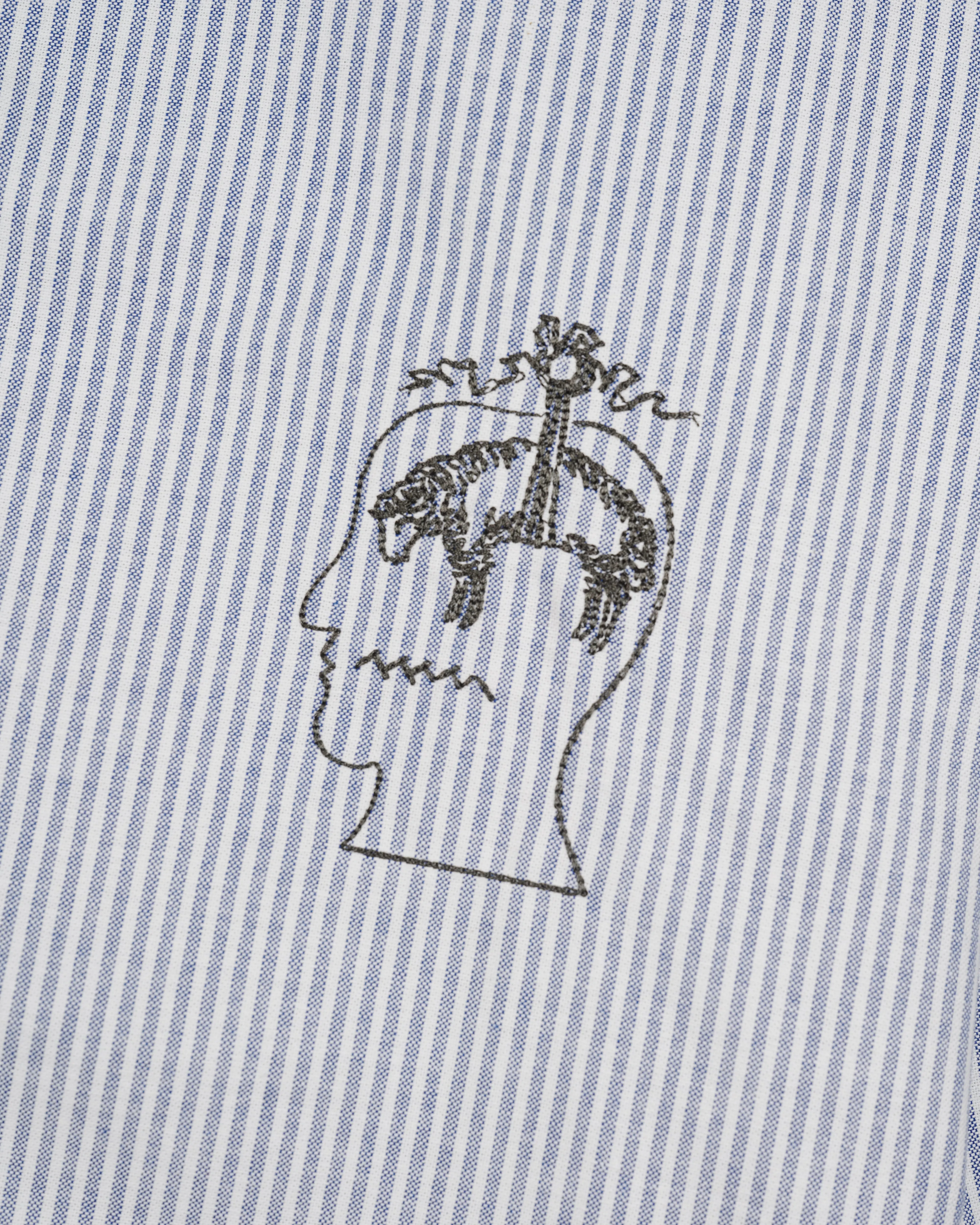 Brain Dead - Brooks Brothers California Men's Embroidered Stripe Oxford Shirt - (Blue)