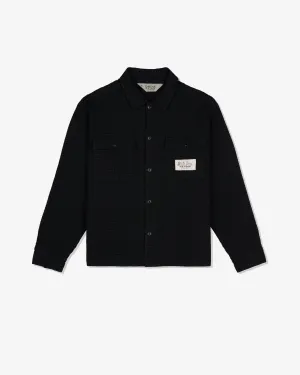 Brain Dead - Men's Waffle Button Front Shirt - (Washed Black)