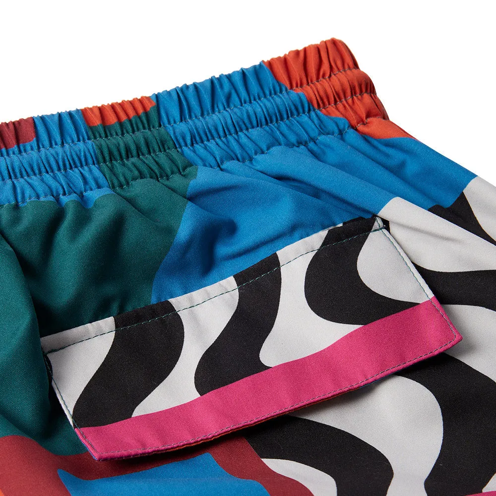 BY PARRA DISTORTED WATER SWIM SHORTS // MULTI