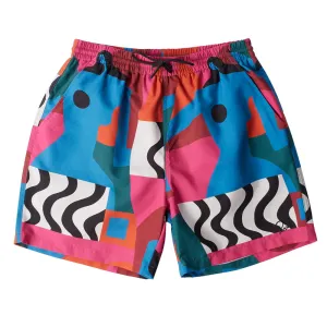 BY PARRA DISTORTED WATER SWIM SHORTS // MULTI