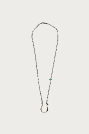 Coin Horseshoe and Turquoise Necklace (Small)