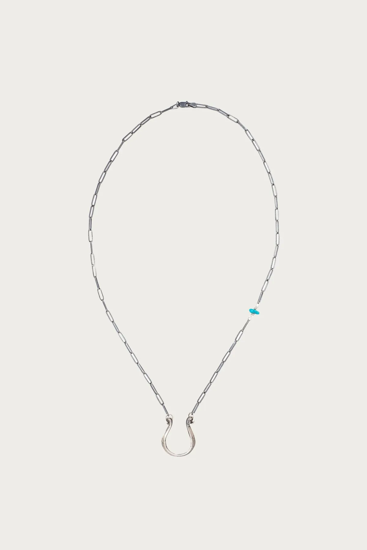 Coin Horseshoe and Turquoise Necklace