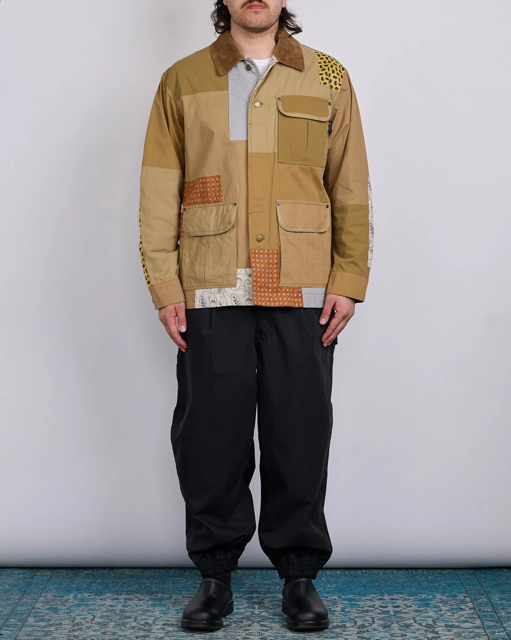COMME des GARONS HOMME Nylon Back Satin Chore Jacket Multi Mix