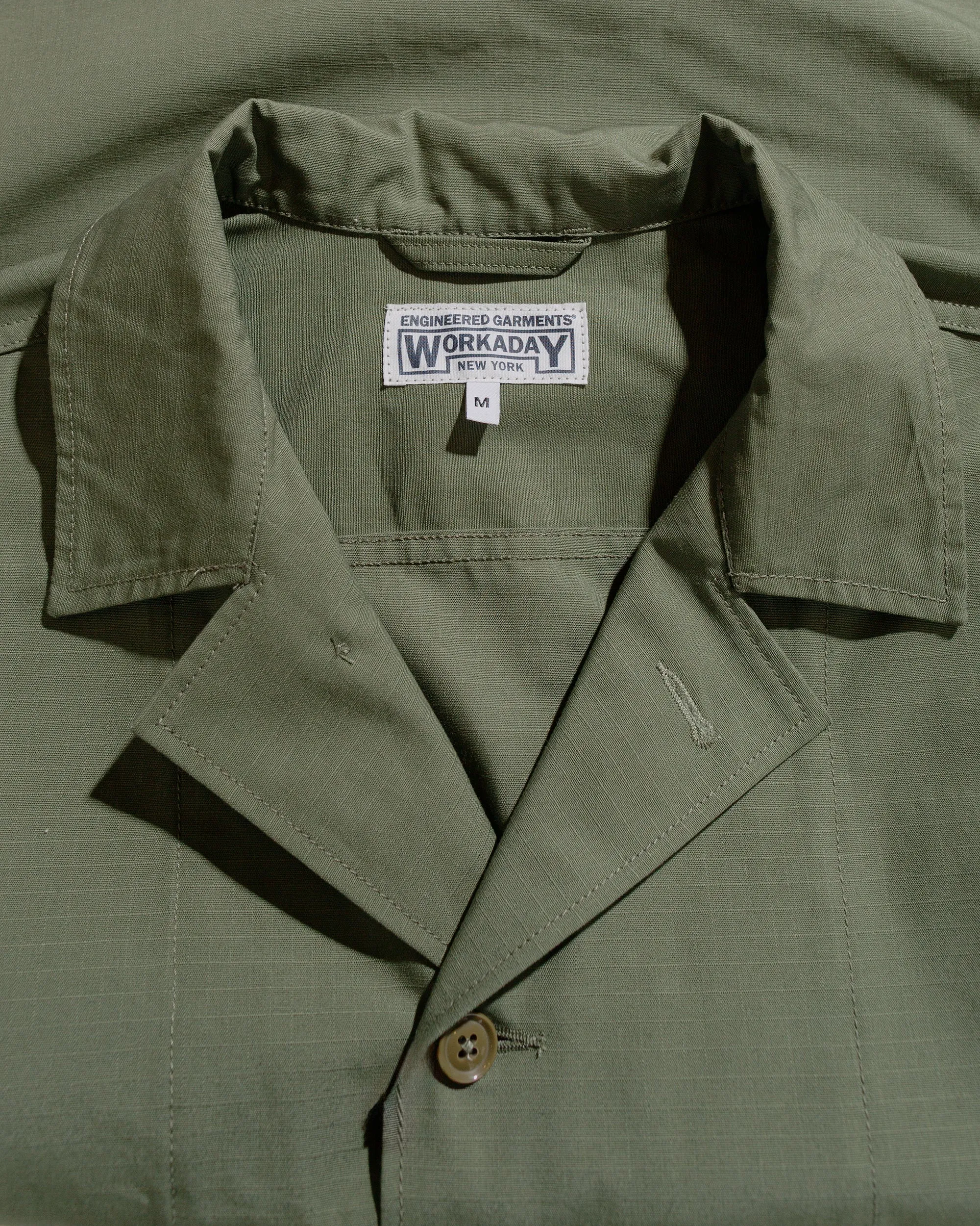 Engineered Garments Workaday Sea Bees Jacket Olive Cotton Ripstop