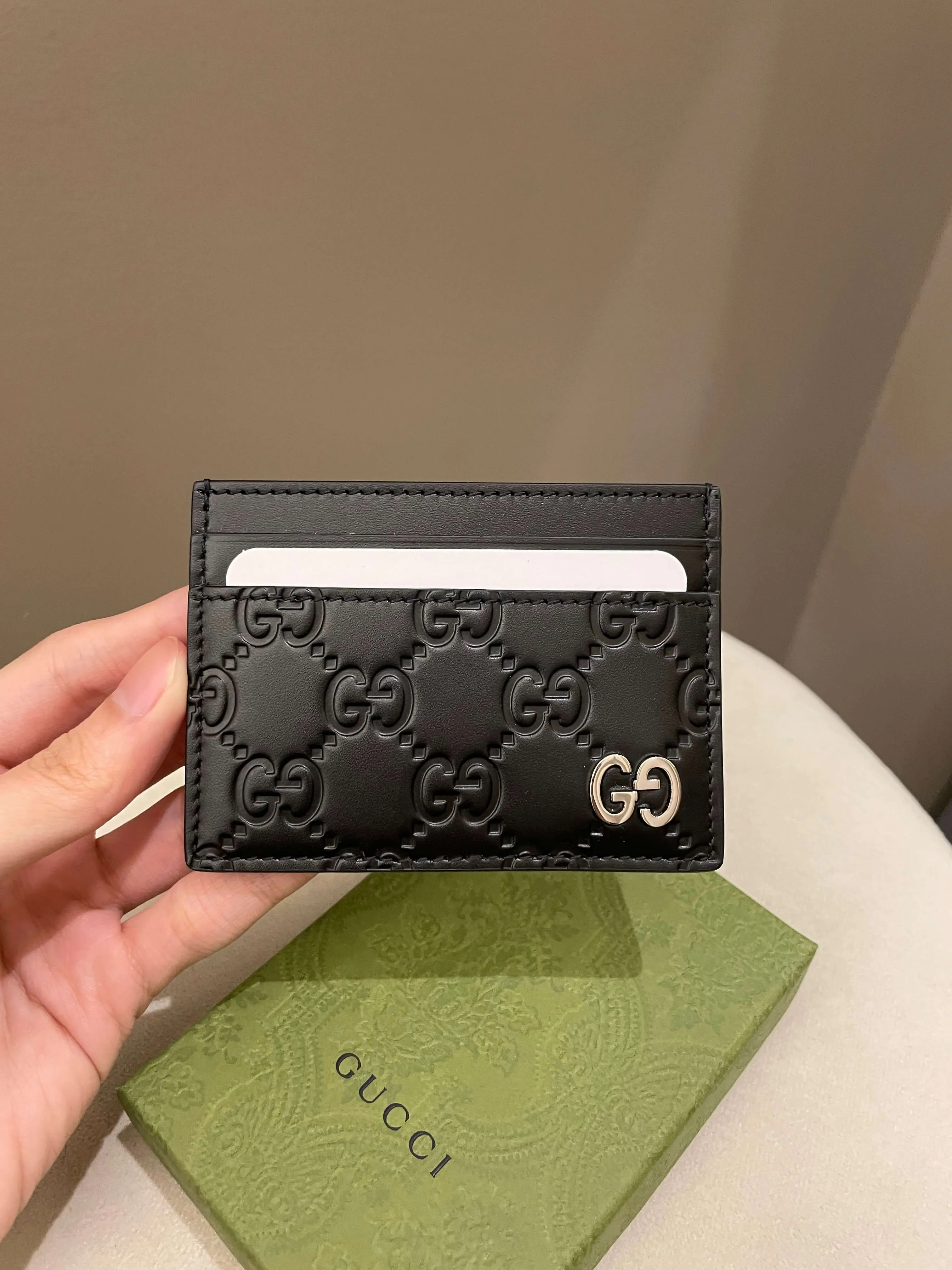 Gucci Signature Logo Card Case (Black)