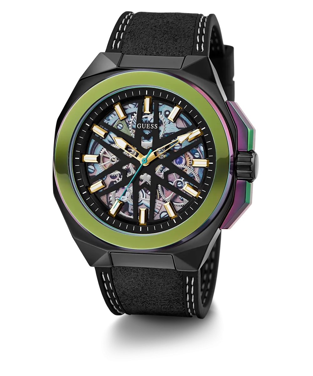 GUESS Mens Black 2-Tone Analog Watch