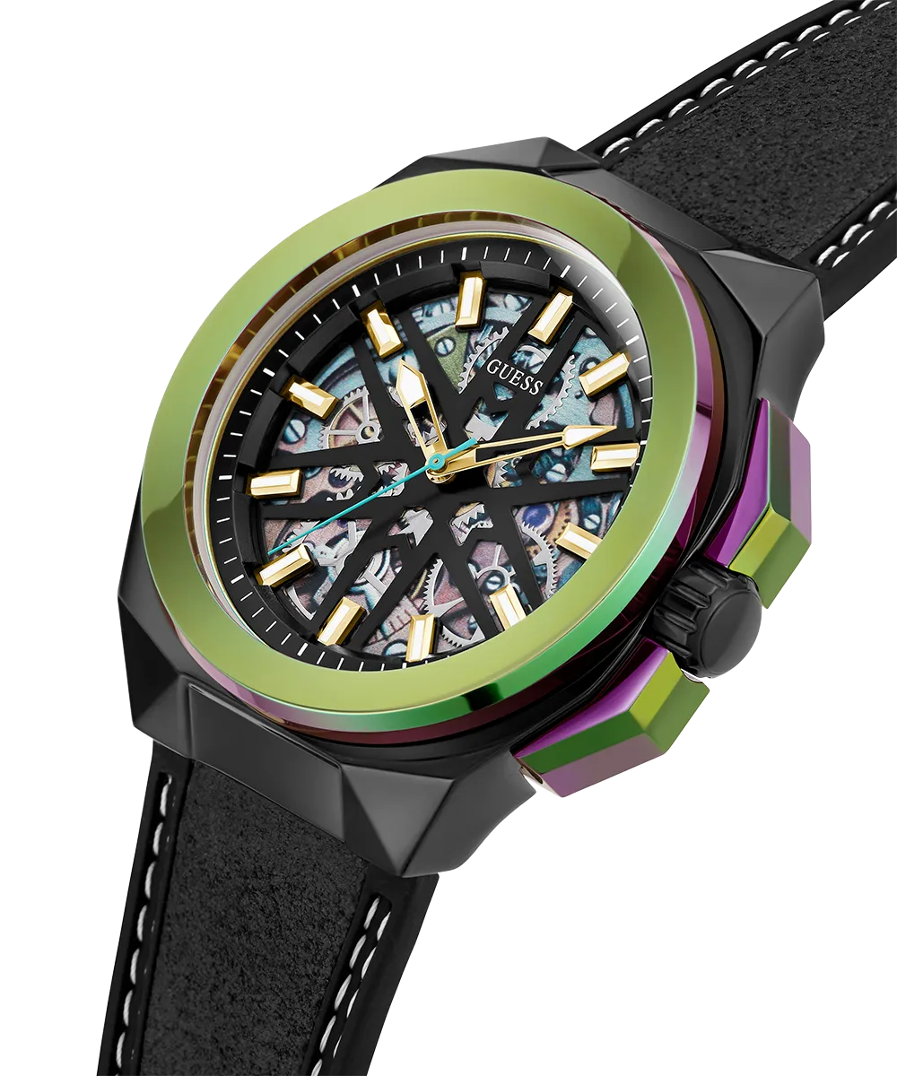 GUESS Mens Black 2-Tone Analog Watch