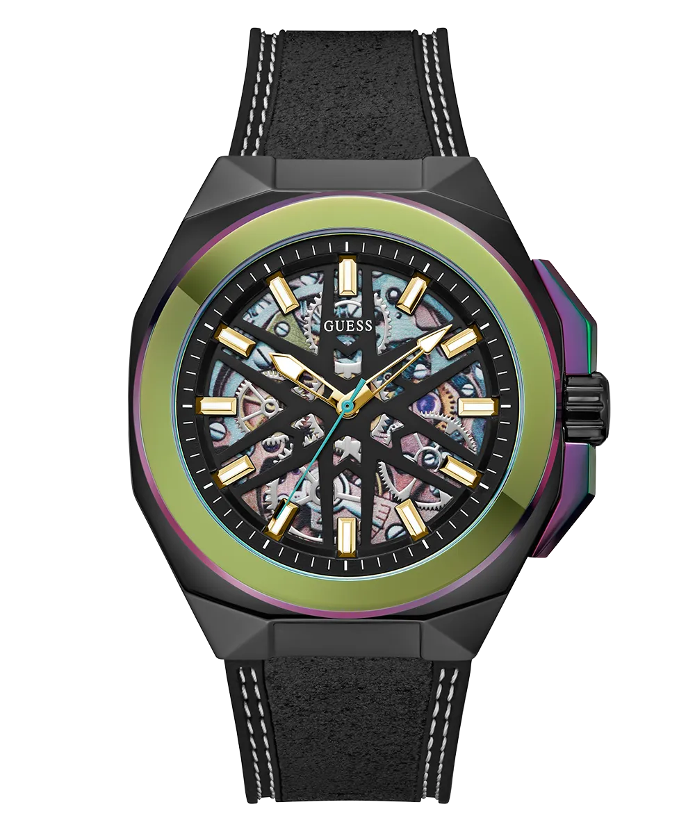 GUESS Mens Black 2-Tone Analog Watch