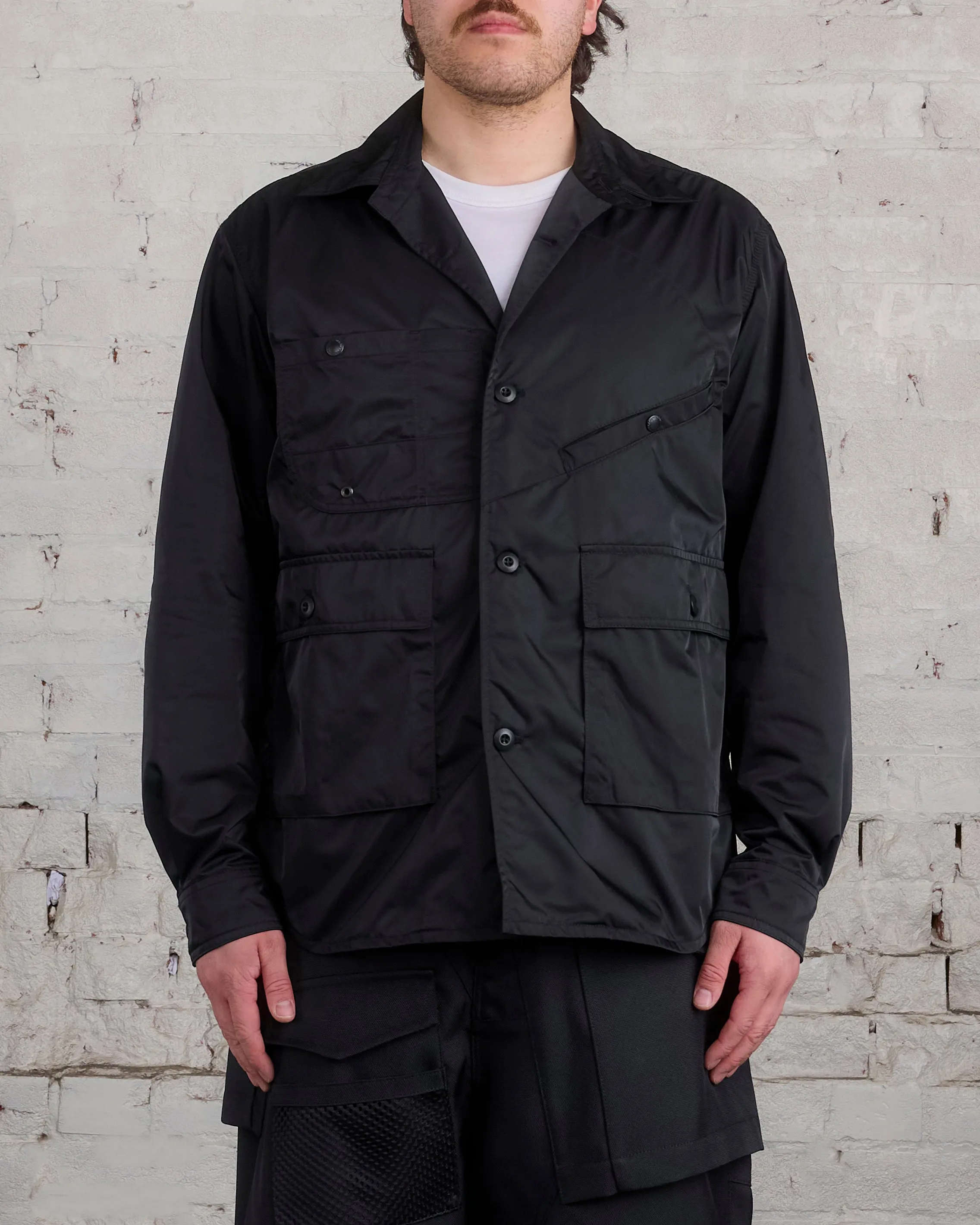 Junya Watanabe MAN Nylon Cargo Button Shirt Black