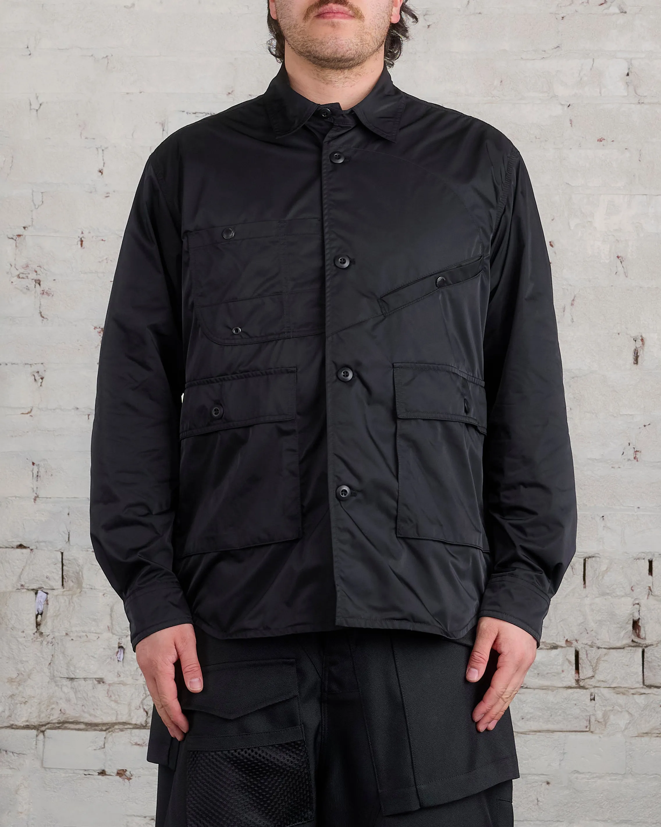 Junya Watanabe MAN Nylon Cargo Button Shirt Black