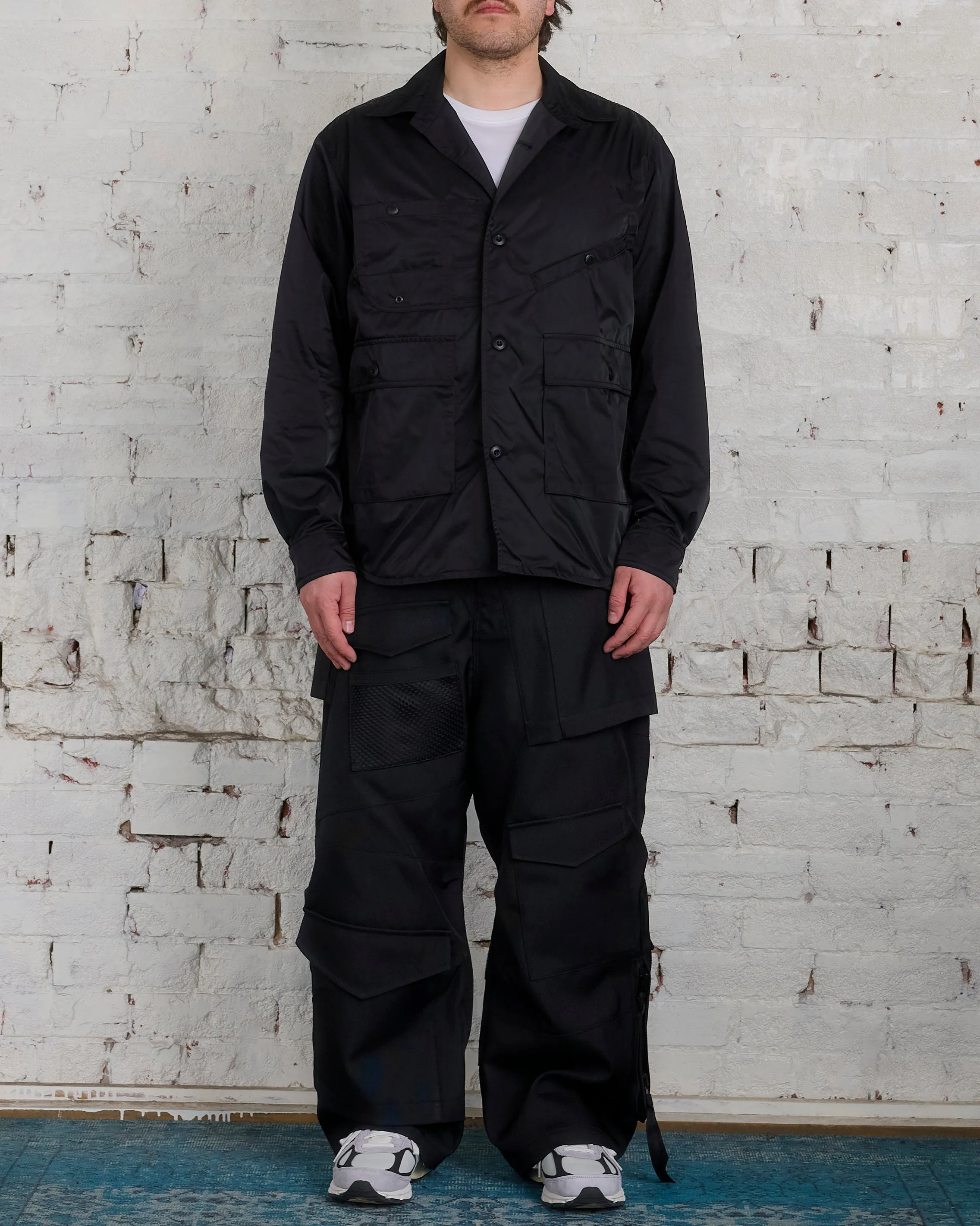 Junya Watanabe MAN Nylon Cargo Button Shirt Black