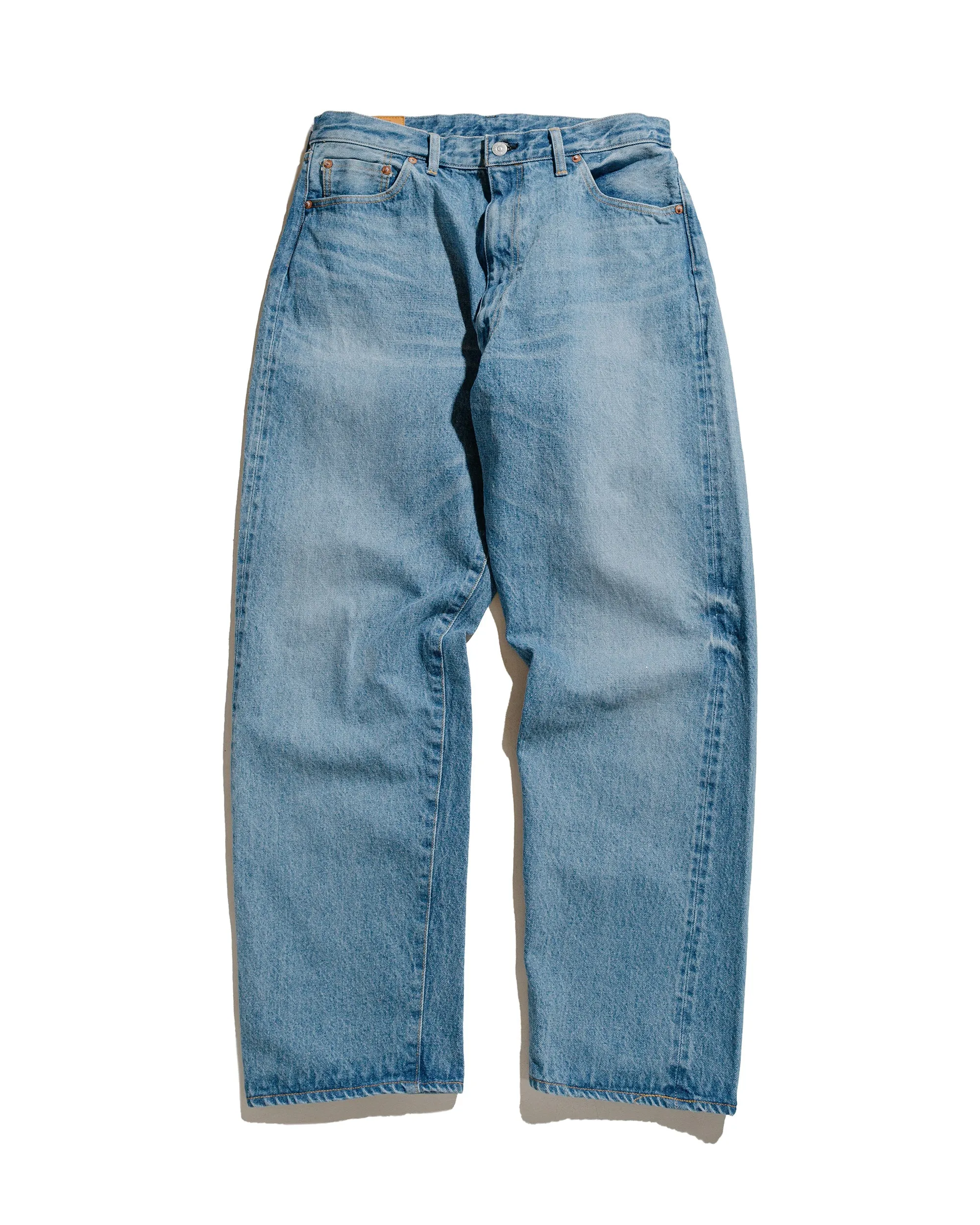 KAPTAIN SUNSHINE 5P Zipper Front Denim Pants Indigo Vintage Wash