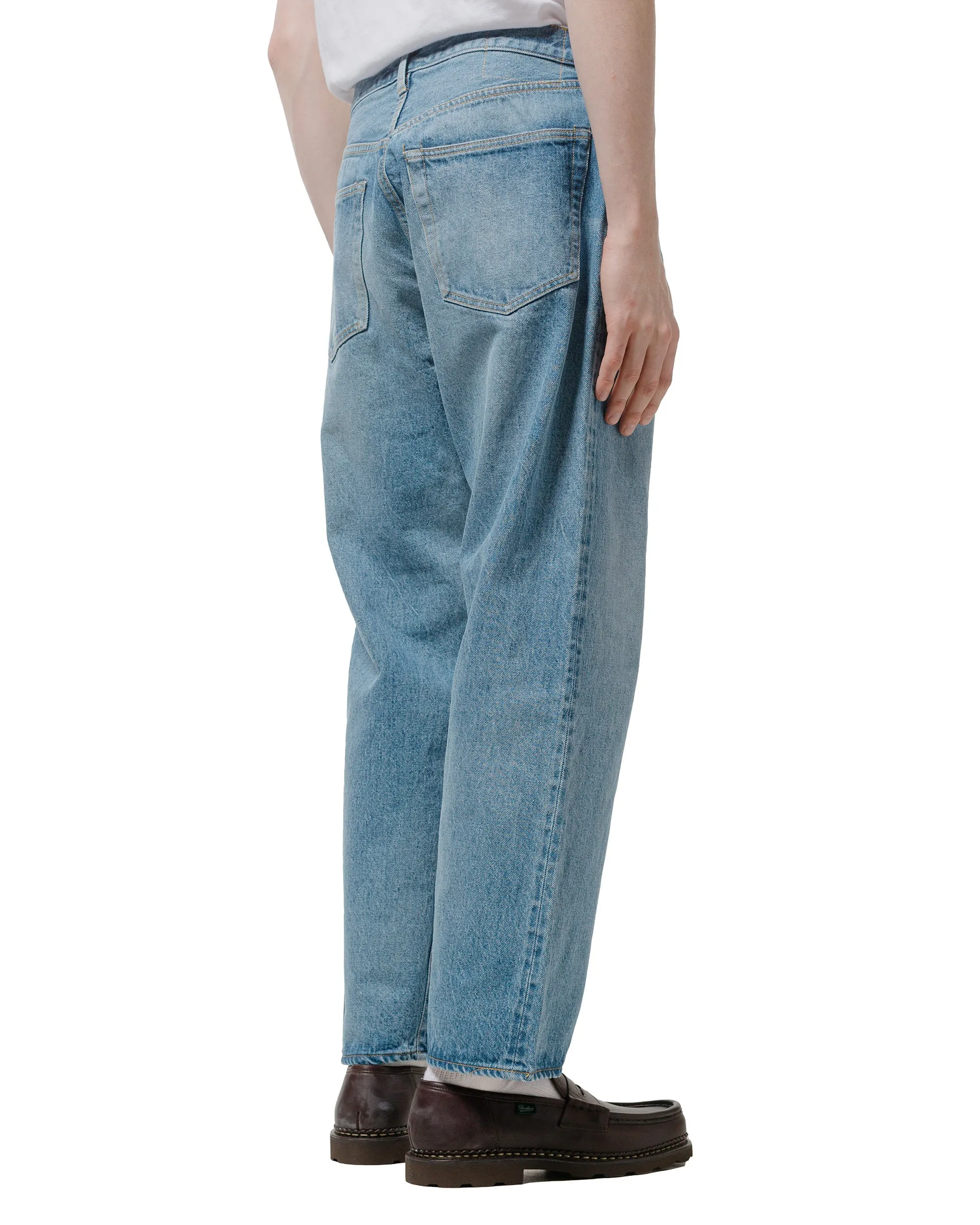 KAPTAIN SUNSHINE 5P Zipper Front Denim Pants Indigo Vintage Wash
