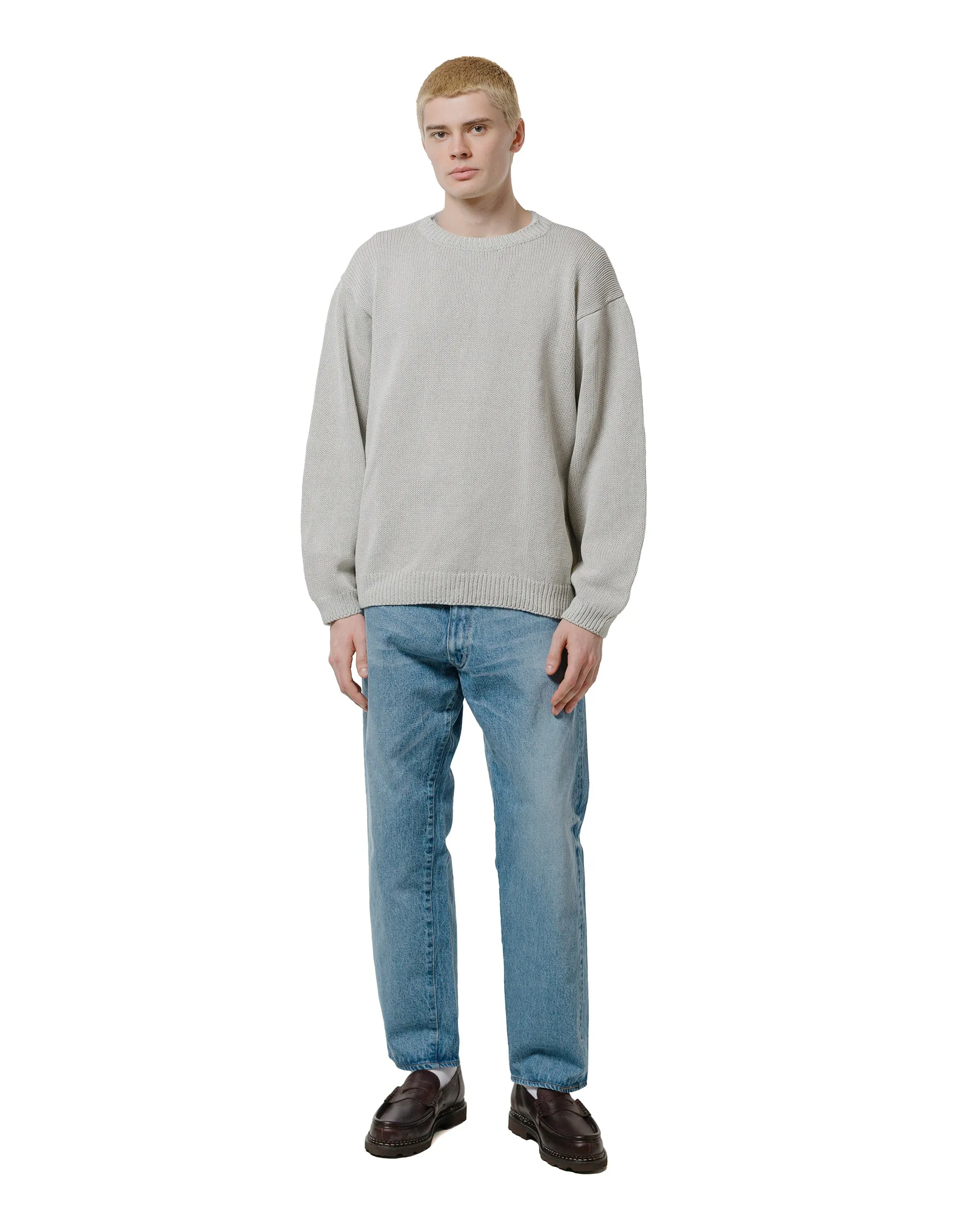 KAPTAIN SUNSHINE 5P Zipper Front Denim Pants Indigo Vintage Wash