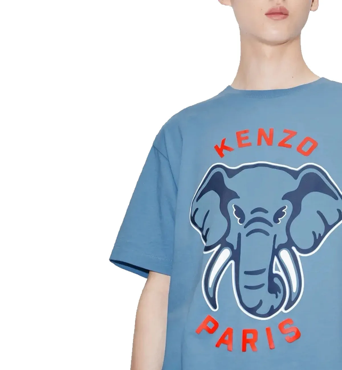 Kenzo Elephant Varsity Jungle T-Shirt (Blue)