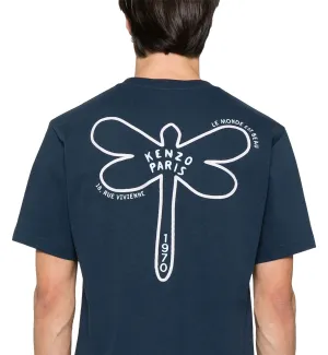 Kenzo Embroidered Dragonflies T-Shirt (Blue)