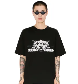 Kenzo Embroidered Happy Tiger T-Shirt (Black)