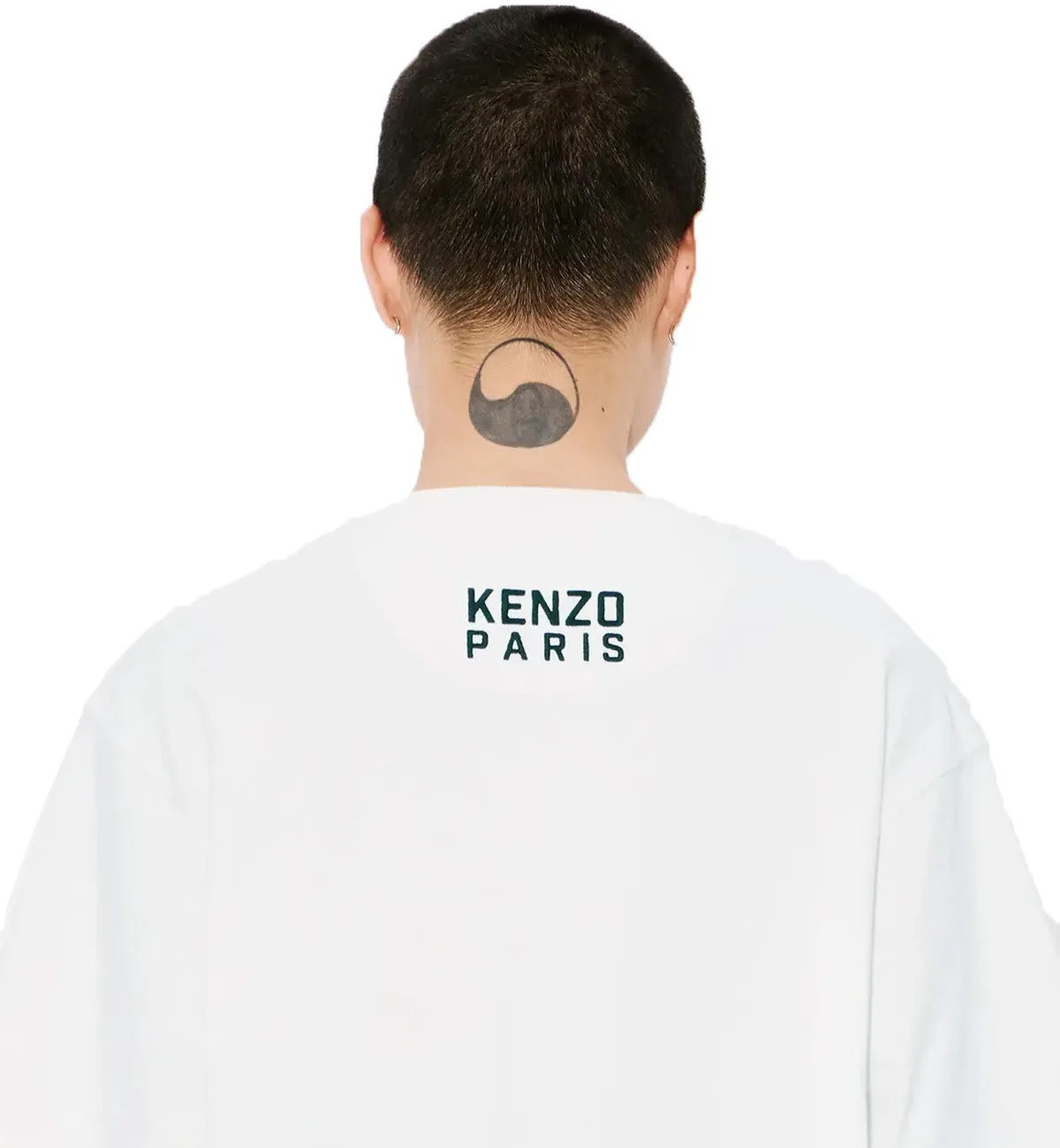 Kenzo Embroidered Happy Tiger T-Shirt (White)