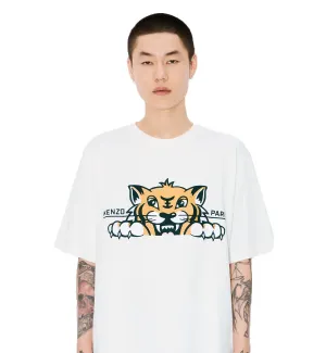 Kenzo Embroidered Happy Tiger T-Shirt (White)