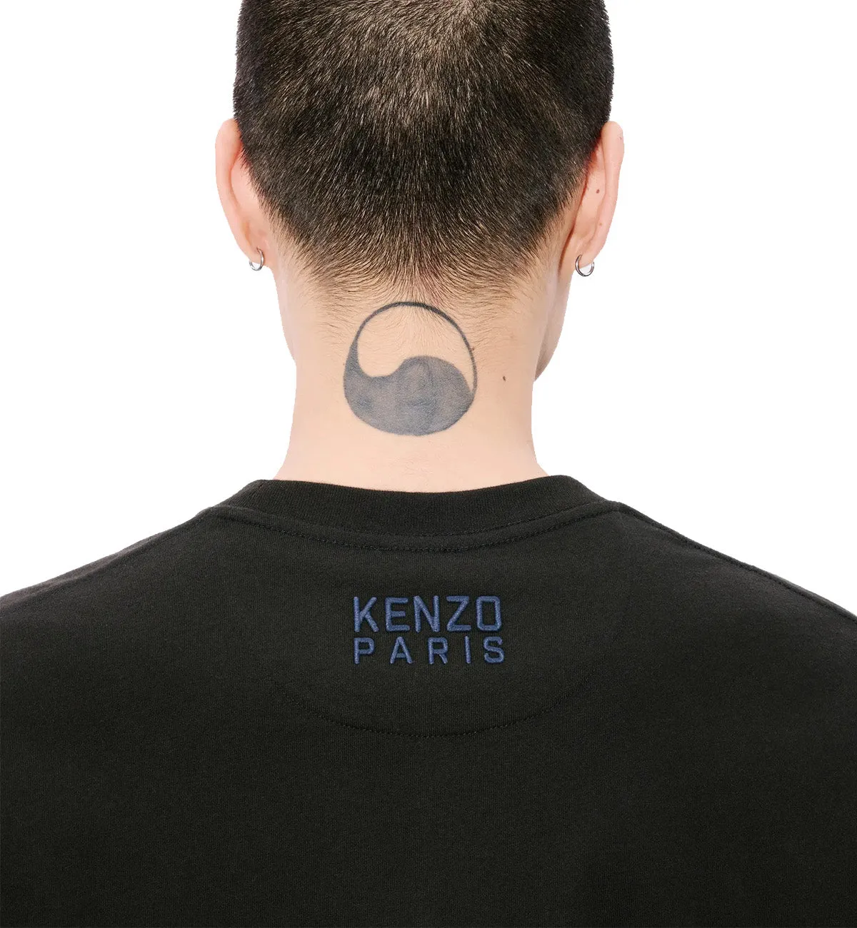 Kenzo Embroidered Little Happy Tiger T-Shirt (Black)