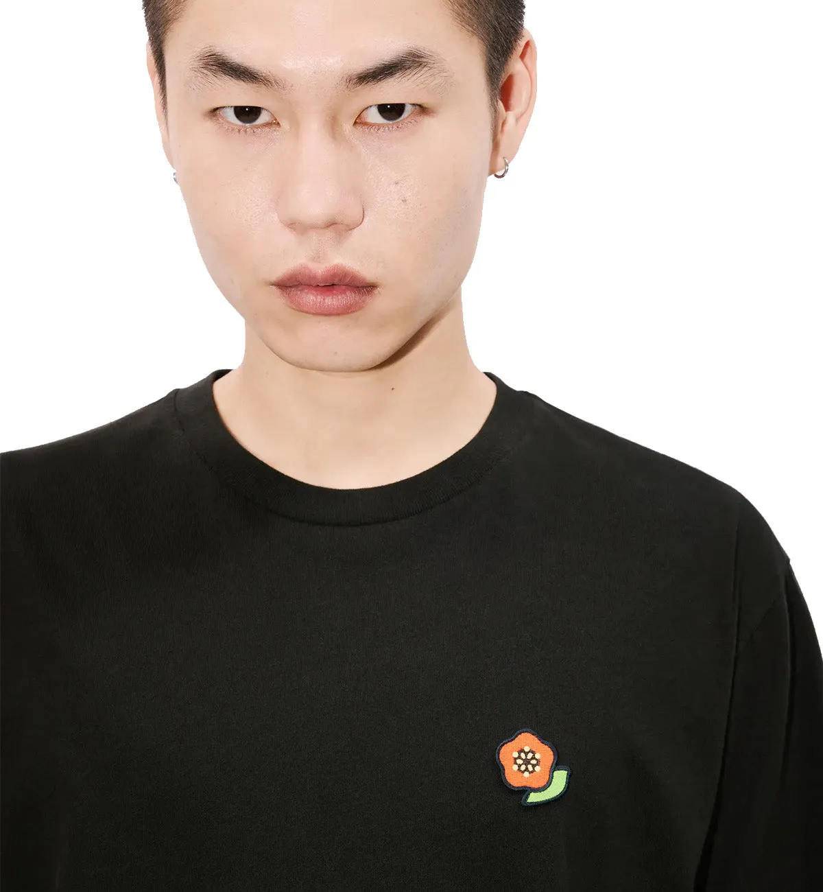 Kenzo Mini Pop Embroidered Boke Flower T-Shirt (Black)