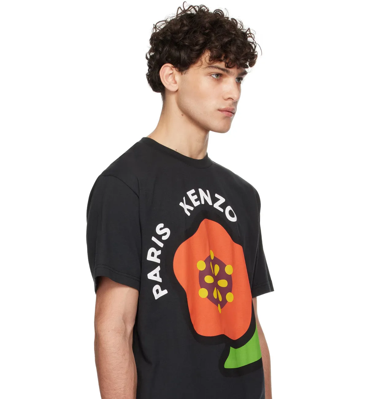 Kenzo Pop Embroidered Boke Flower T-Shirt (Black)
