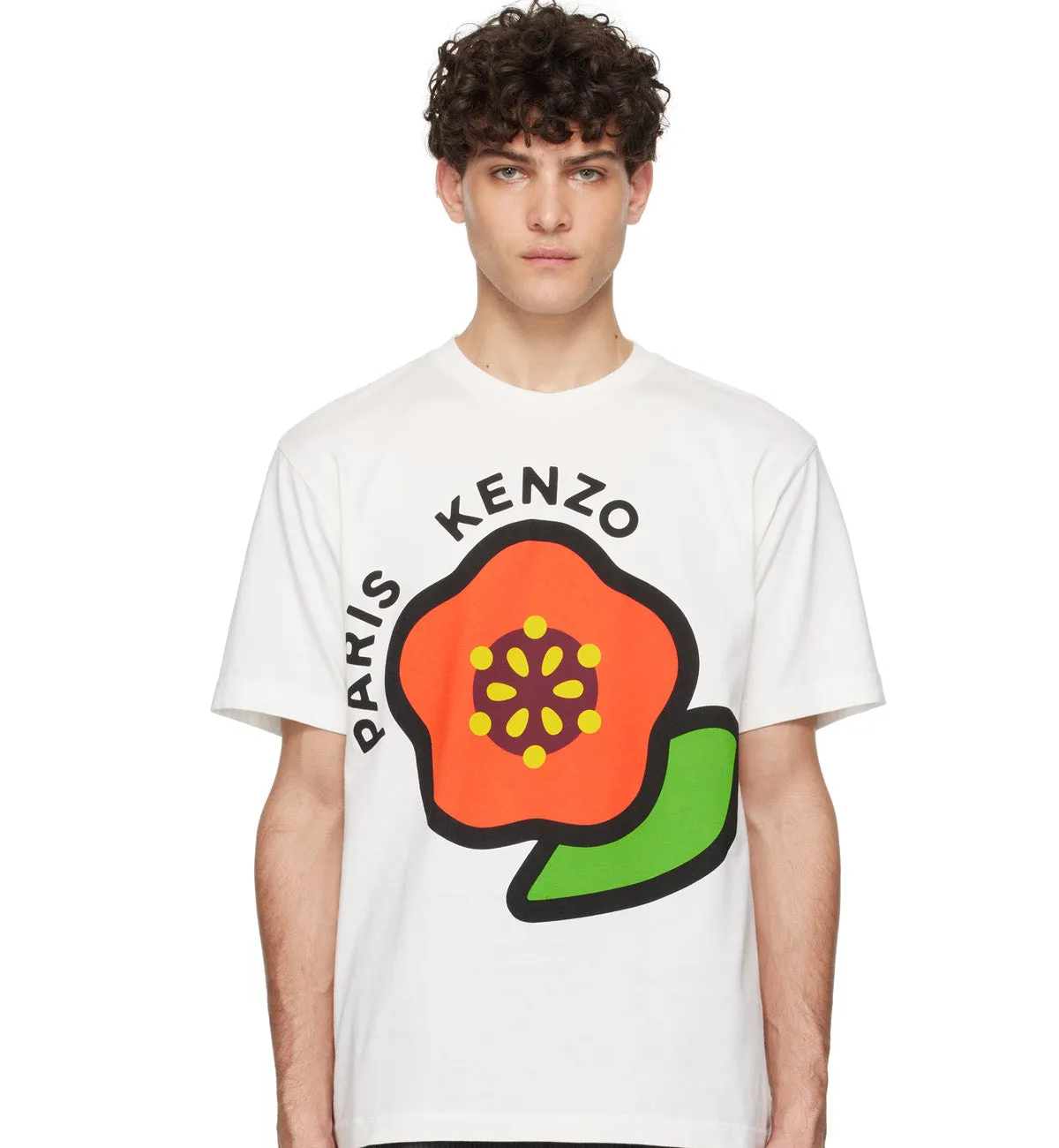 Kenzo Pop Embroidered Boke Flower T-Shirt (White)