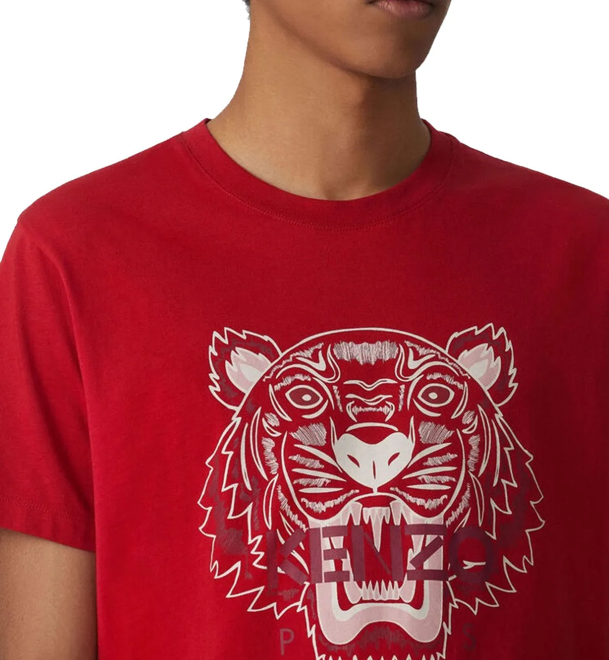 Kenzo Red Printed Tiger T-Shirt (Red)