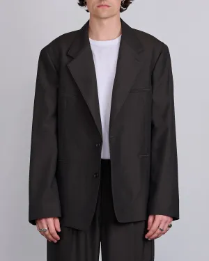 LEMAIRE Tailored SB Blazer Dark Espresso Melange