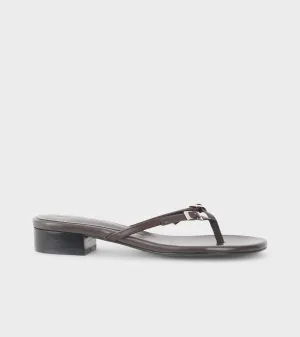 Mica Thong Sandal Brown