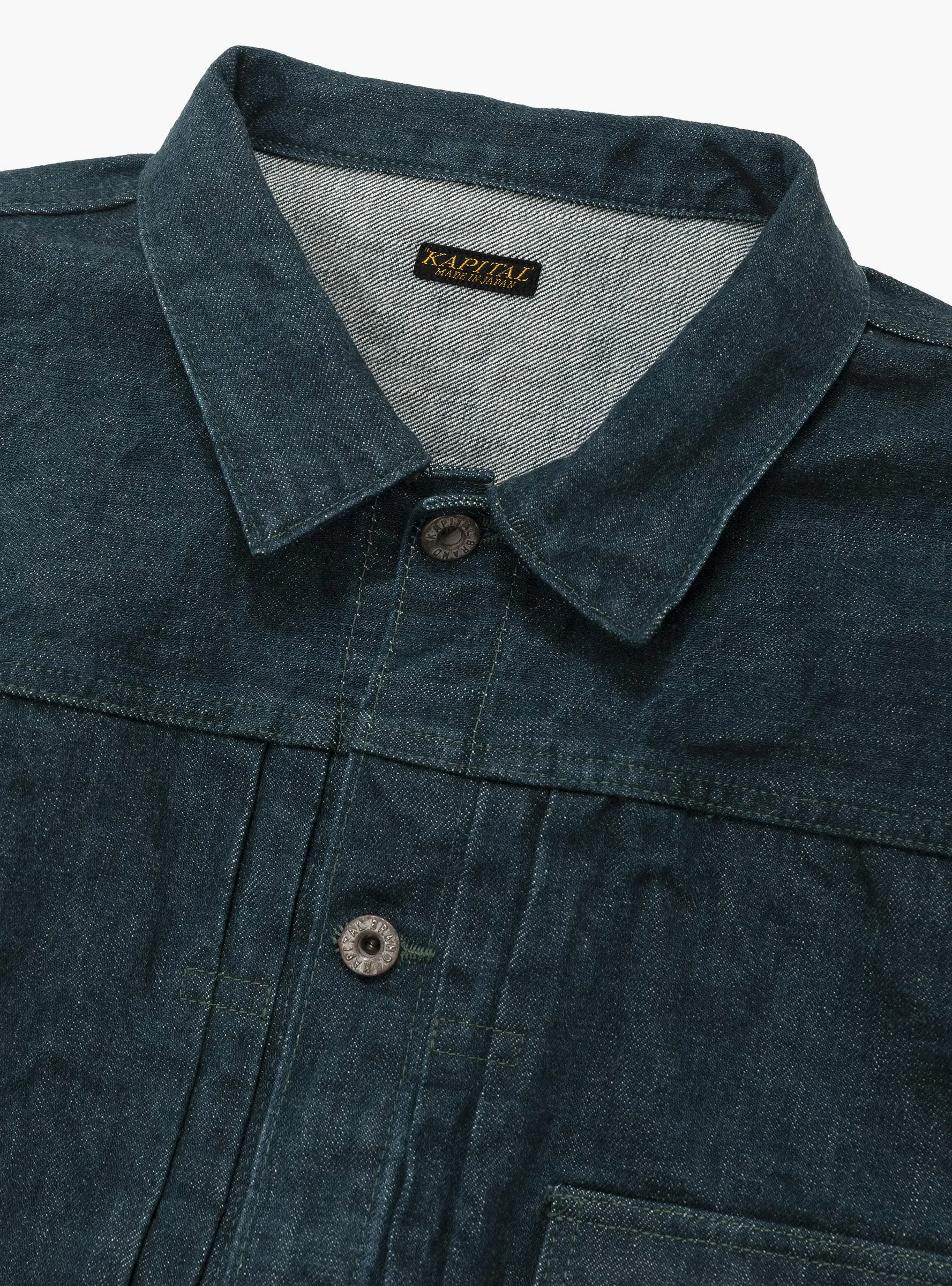No. 4 Plant Dyed Denim 1st Jacket Green