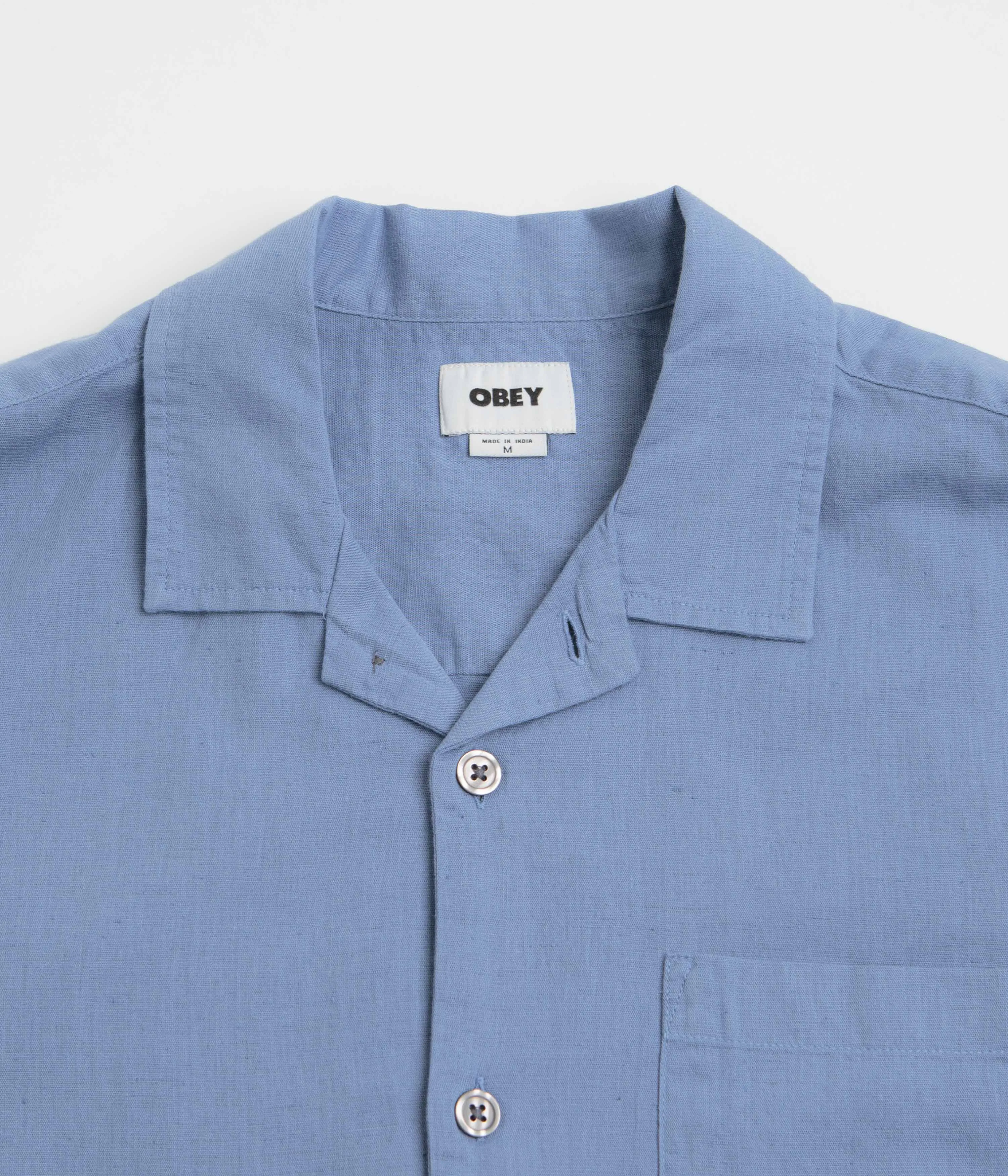 Obey Quentin Short Sleeve Shirt - Colony Blue Multi