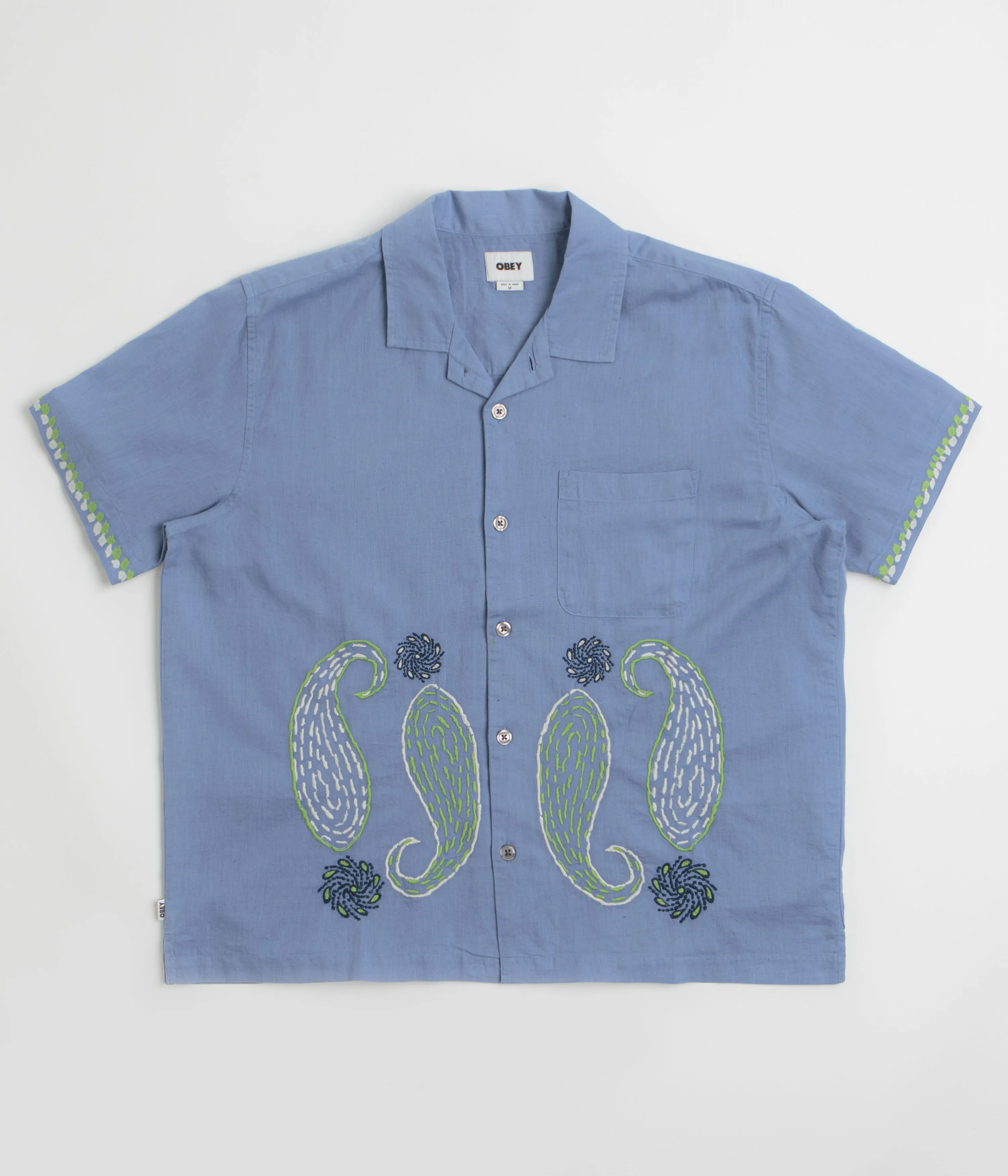Obey Quentin Short Sleeve Shirt - Colony Blue Multi