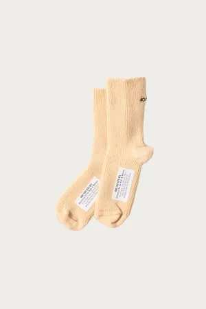One-Size-Fits-All Ribbed Socks - Coconut