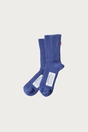 One-Size-Fits-All Ribbed Socks - D. Blue