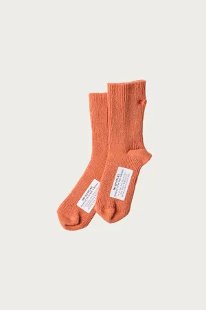 One-Size-Fits-All Ribbed Socks - Terracotta
