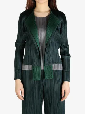 PLEATS PLEASE ISSEY MIYAKE - Women Merry Bi Color Cardigan