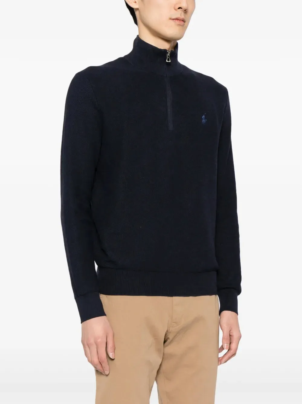 POLO RALPH LAUREN - Men Long Sleeve Cotton 1/2 Zip Sweater Pullover