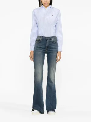 POLO RALPH LAUREN - Women 40/1 Ctn Oxford-Ls Crlte St-Long Sleeve-Button Front Shirt