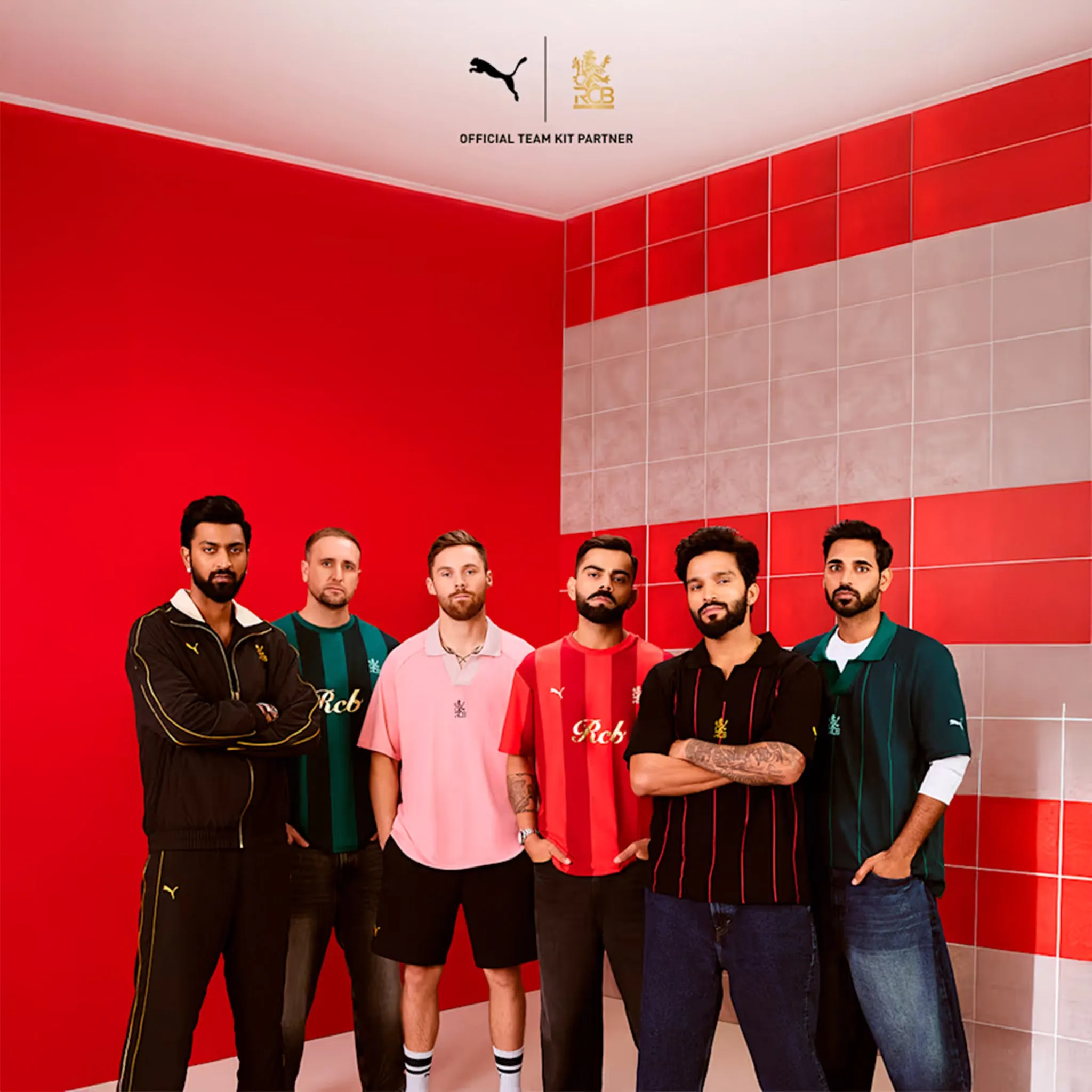 Puma X RCB Striper Polo (PINKSCAPE)