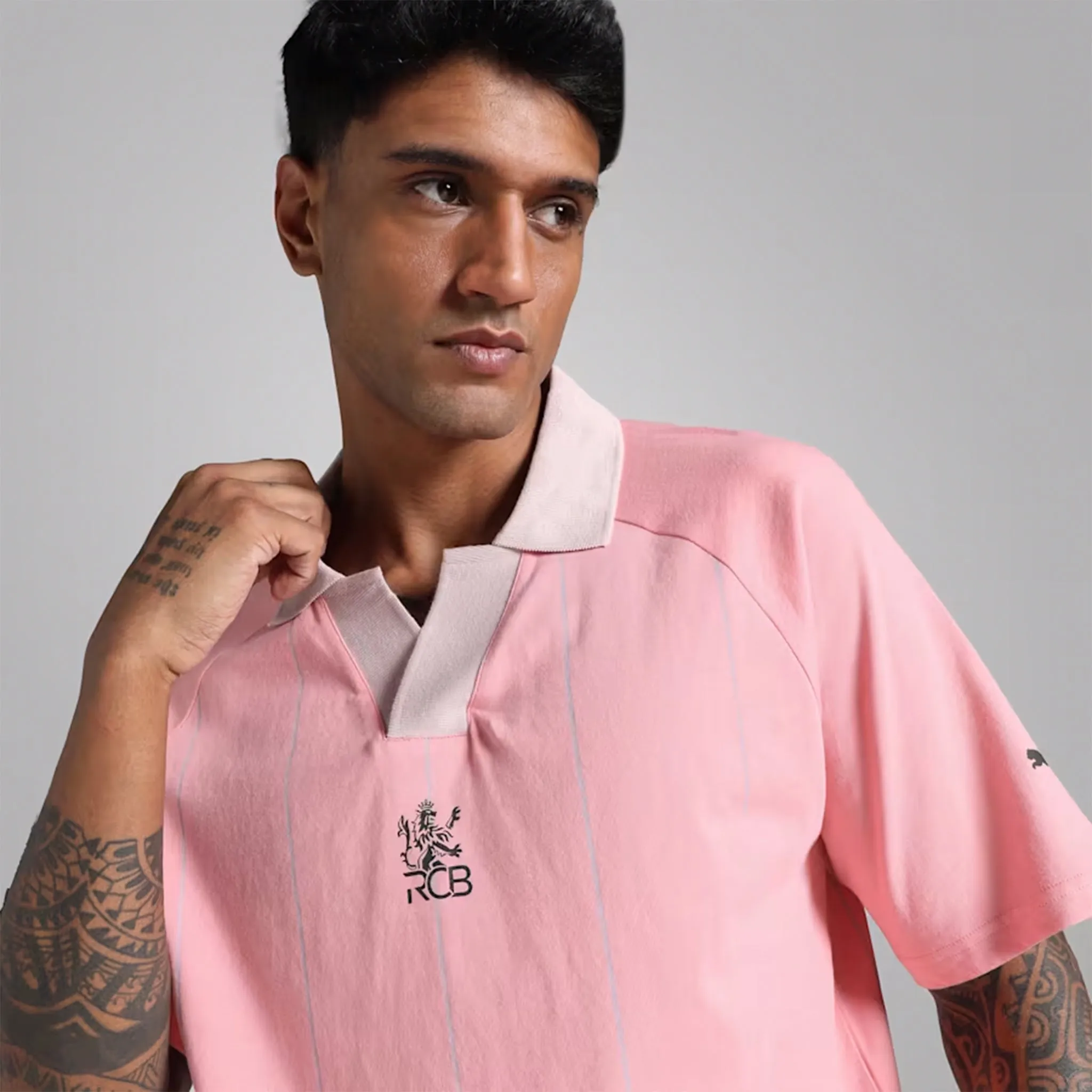 Puma X RCB Striper Polo (PINKSCAPE)