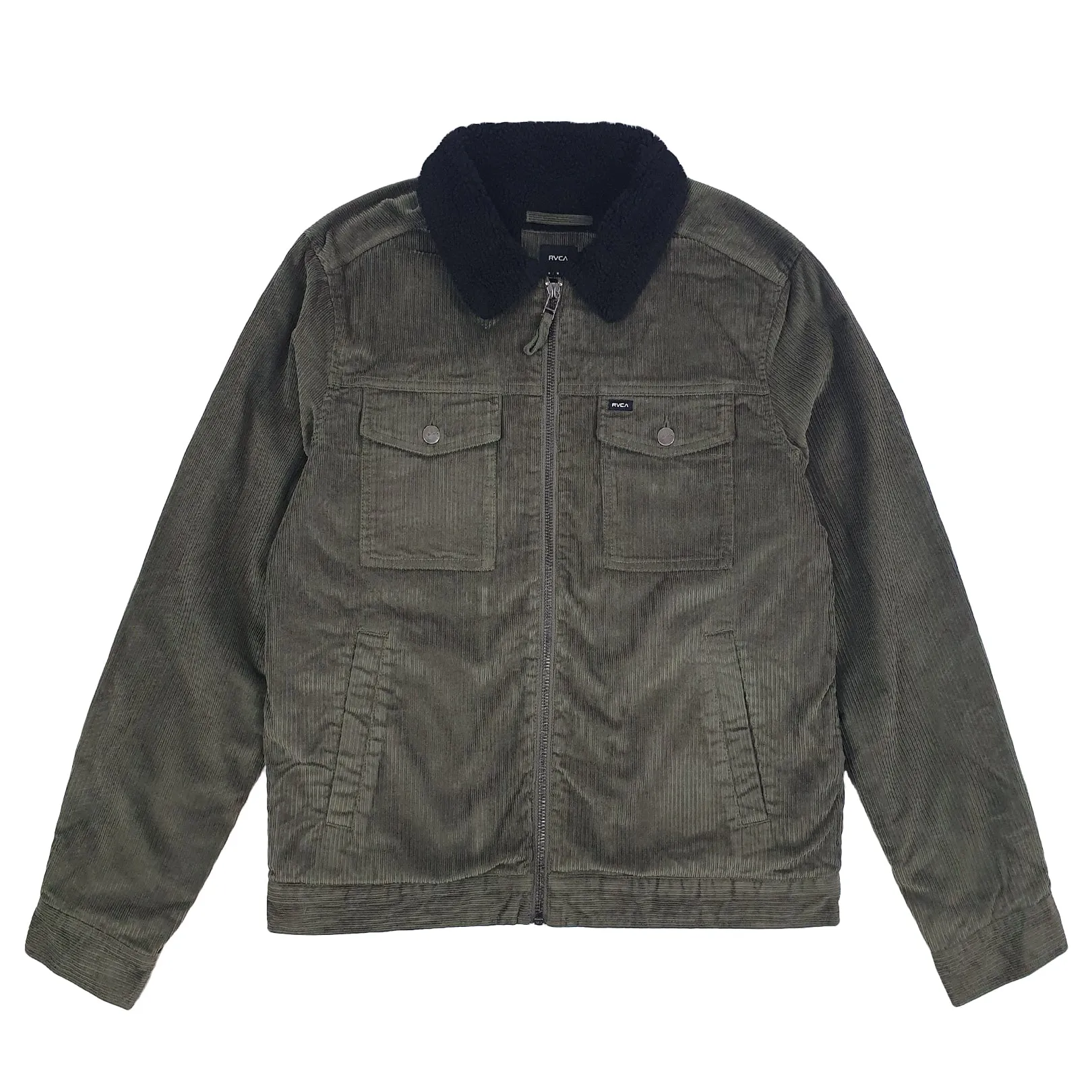 RVCA Easy Trucker Sherpa Jacket Olive